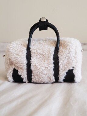 Roots Shearling Micro Banff Crossbody